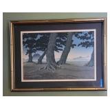 Japanese Woodblock Print Kaiganji Beach, Sanuki Coast by Artist Kawase Hasui