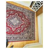 Persian Kashan Style Red Medallion Area Rug 95 by 120 Inches