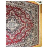 Persian Kashan Style Red Medallion Area Rug 95 by 120 Inches