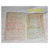 1950s Woodblock Prints Doll Festival and Samurai Armor and Tiger