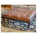 Vincente Wolf Collection Tufted Leather Ottoman