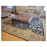 Vincente Wolf Collection Tufted Leather Ottoman