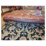 Vincente Wolf Collection Tufted Leather Ottoman