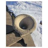 Nineteen Inch Concrete Footed Planter