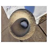 Nineteen Inch Concrete Footed Planter