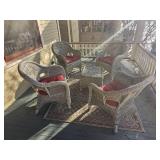 Wicker Porch Conversation Set with Cushions