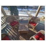 Wicker Porch Conversation Set with Cushions
