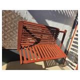 Folksy Slotted Porch Glider