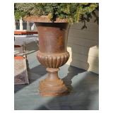 Twenty Four Inch Metal Footed Urn Planter