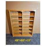 Blonde Oak Full Height Bookcase