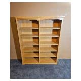 Blonde Oak Full Height Bookcase D