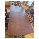 Antique Duncan Phyfe Style Dining Table and Chairs