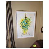 Dale Chihuly The Forsythias Spark Numbered Lithograph with Handwork 8 of 175