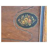 Upcycled Antique Side Table from Vanity with Floral Bouquet Detail