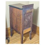 Upcycled Antique Side Table from Vanity with Floral Bouquet Detail