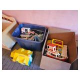 Vintage Fisher Price Play Family House and Vehicle Toy Group