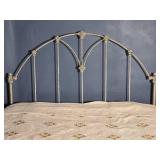 Vintage White Cast Metal Queen Size Bed Frame
