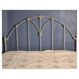 Vintage White Cast Metal Queen Size Bed Frame