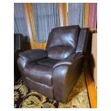 Power Reclining Brown Leather Armchair by Timberland Co Ltd - B