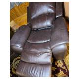 Power Reclining Brown Leather Armchair by Timberland Co Ltd - B