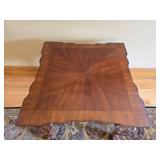 Ornate Carved Wood Accent Table with Cabriole Legs and Claw Feet