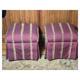 Pair of Sherrill Furniture Upholstered Ottomans