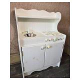 Wooden Child Play Kitchen Cabinet with Sink