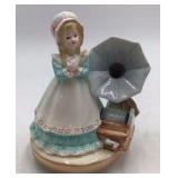 Vintage Josef Musical Figurine – Girl with Phonograph