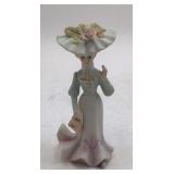 Vintage Josef Figurine – Lady in Large Hat with Purse
