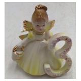 Vintage Josef Birthday Angel Figurine – Number 3 Birthday Girl