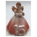 Vintage Josef Birthday Angel Figurine – Number 15 Birthday Girl