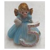 Vintage Josef Birthday Angel Figurine – Number 5 Birthday Girl