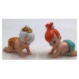 Vintage Wind-Up Flintstones Toys – Pebbles and Bamm-Bamm Crawling