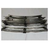 Vintage Metal Curved Toy Train Track Sections