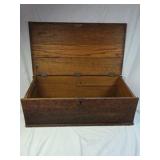 Vintage Oak Chest – Brass Hardware
