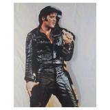 Vintage Elvis Presley Standee – Black Leather Jumpsuit Performance Pose