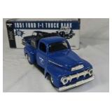 Vintage Wix Filters 1951 Ford F-1 Truck Bank – Blue Diecast with Tire Load and Original Box