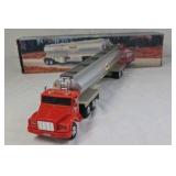 Vintage ERTL Texaco Tanker Truck – Kenworth Cab with Silver Trailer and Original Box