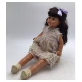 Vintage Effanbee Doll – Brunette Girl in Lavender Dress