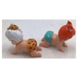 Vintage Wind-Up Flintstones Toys – Pebbles and Bamm-Bamm Crawling