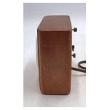 Vintage General Electric Wooden Alarm Clock – Brass Bezel