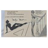 Vintage Marilyn Monroe Drawing Aid – Acrylic Template with Advertising Card