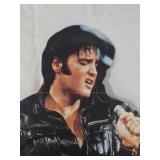 Vintage Elvis Presley Standee – Black Leather Jumpsuit Performance Pose