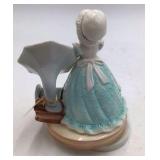 Vintage Josef Musical Figurine – Girl with Phonograph