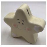 Vintage Ceramic Star Piggy Bank – Smiling Face Design