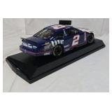 Rusty Wallace Miller Lite Ford Taurus – Blue and White Diecast on Black Base