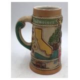 Vintage Budweiser California Stein – Handcrafted Limited Edition with Hollywood & State Seal Design
