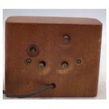 Vintage General Electric Wooden Alarm Clock – Brass Bezel