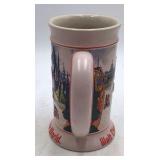 Vintage Walt Disney World Ceramic Stein – Ceramarte Made in Brazil with Castle Scene