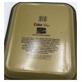 Vintage Coca-Cola Santa with Deer Tray – Green Metal with 1959 Sundblom Illustration